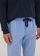 Brauner gestreifter Pyjama aus reiner Bio-Baumwolle, Regular Fit_3