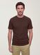 Brown pure cotton regular-fit short-sleeve T-shirt_0