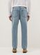 Pure Cotton Denim Blue Carrot Fit Jeans_2