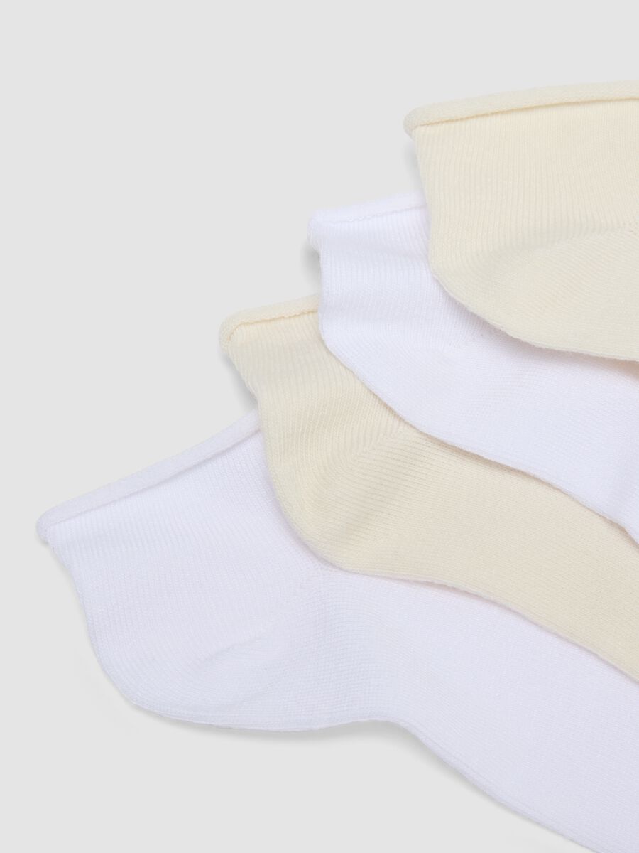 Multipack of seven white invisible socks in stretch fabric_1