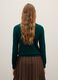 Regular fit high-neck green pure wool sweater_2