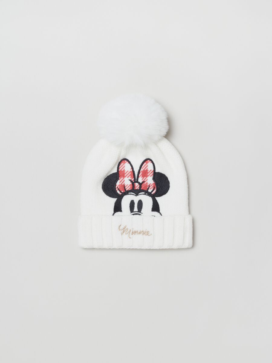 Hat with pompom and Minnie embroidery_0