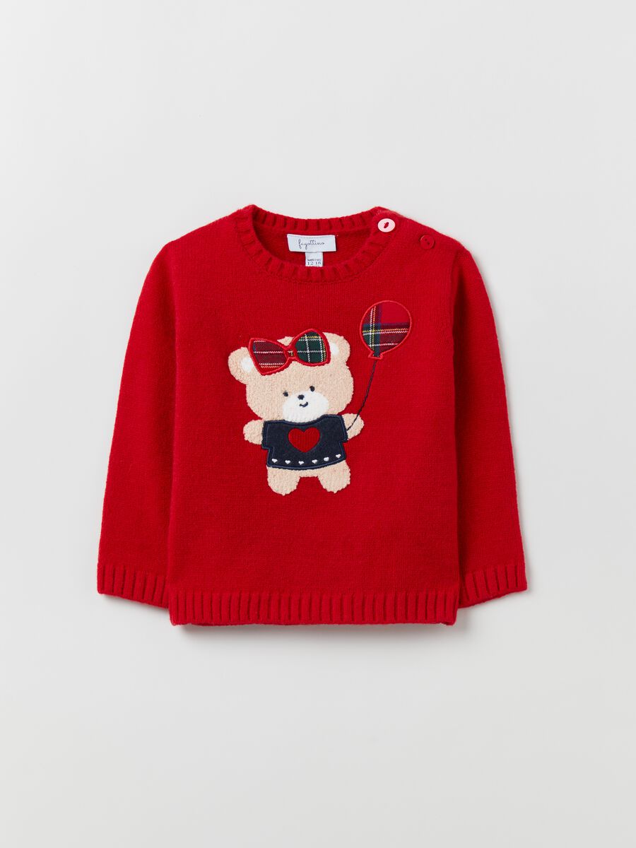 Pullover with embroidered bear_0