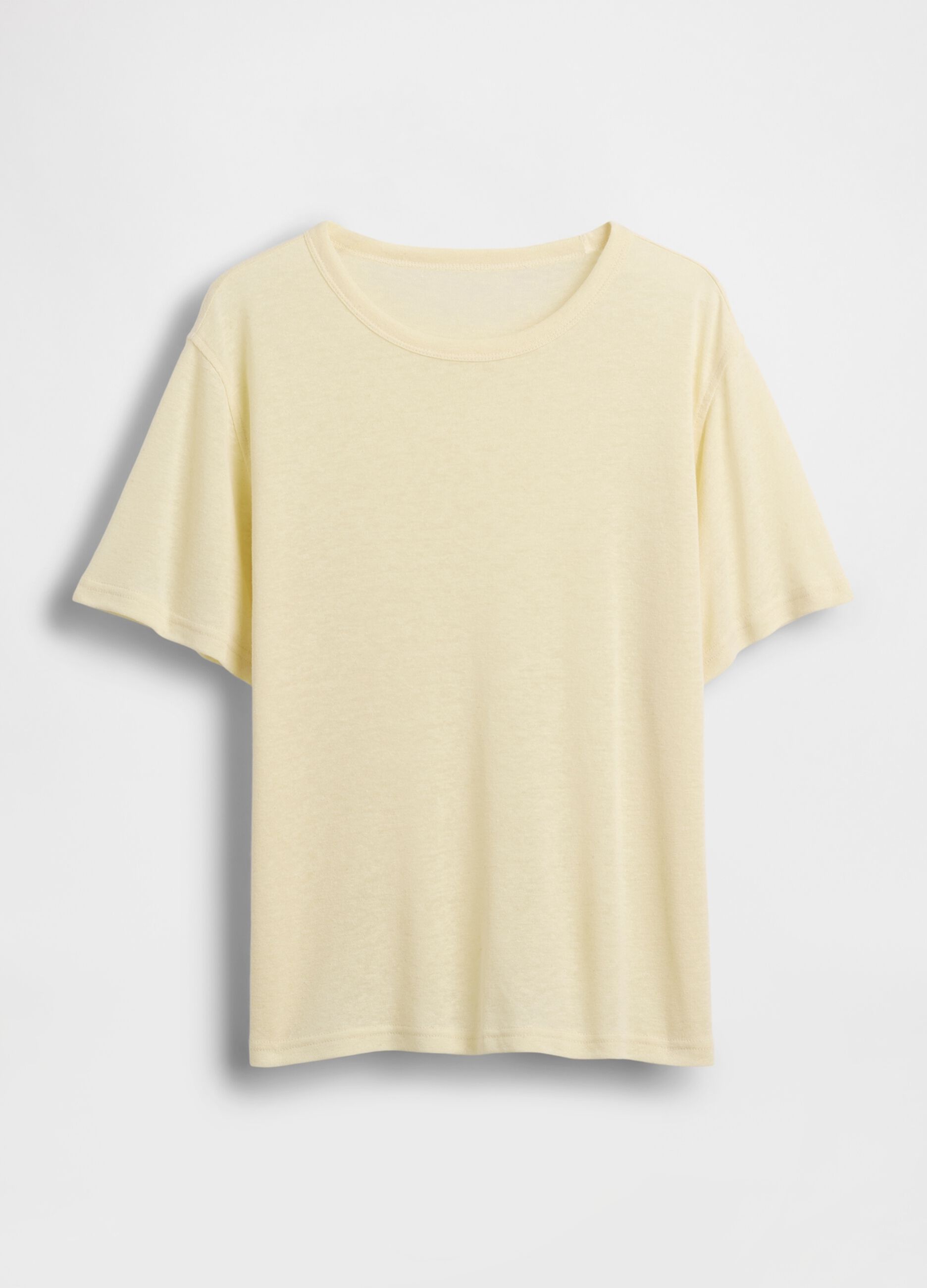 Kurzarm-T-Shirt aus Leinenmix