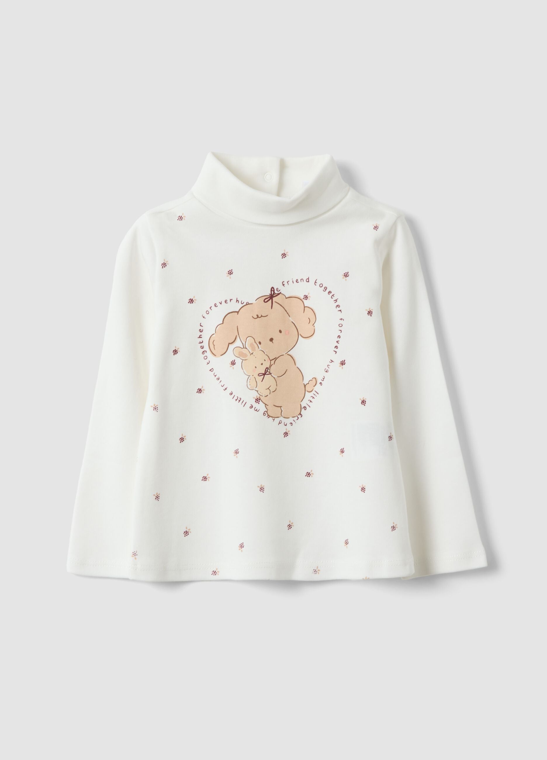 Wei&szlig;es T-Shirt aus reiner Bio-Baumwolle mit Rundhalsausschnitt