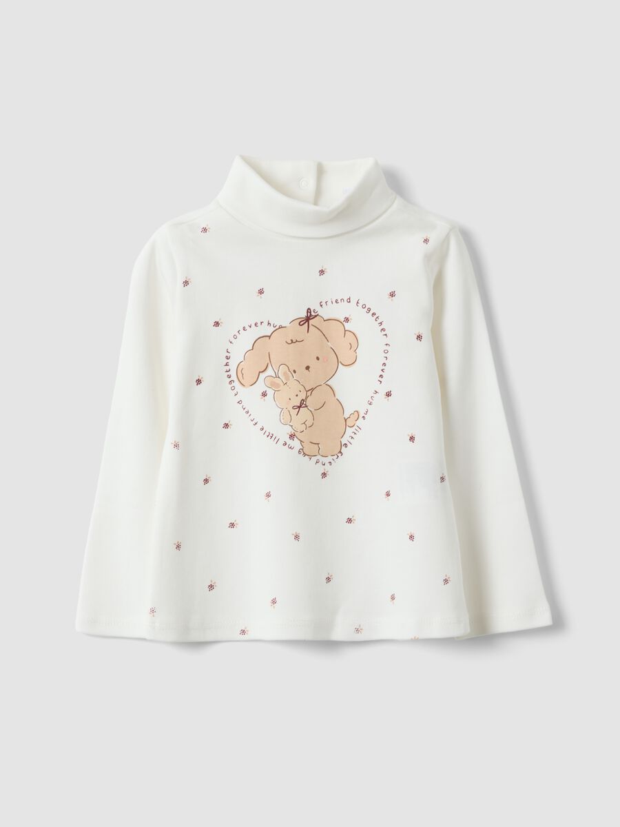 White pure organic cotton crew-neck T-shirt_0