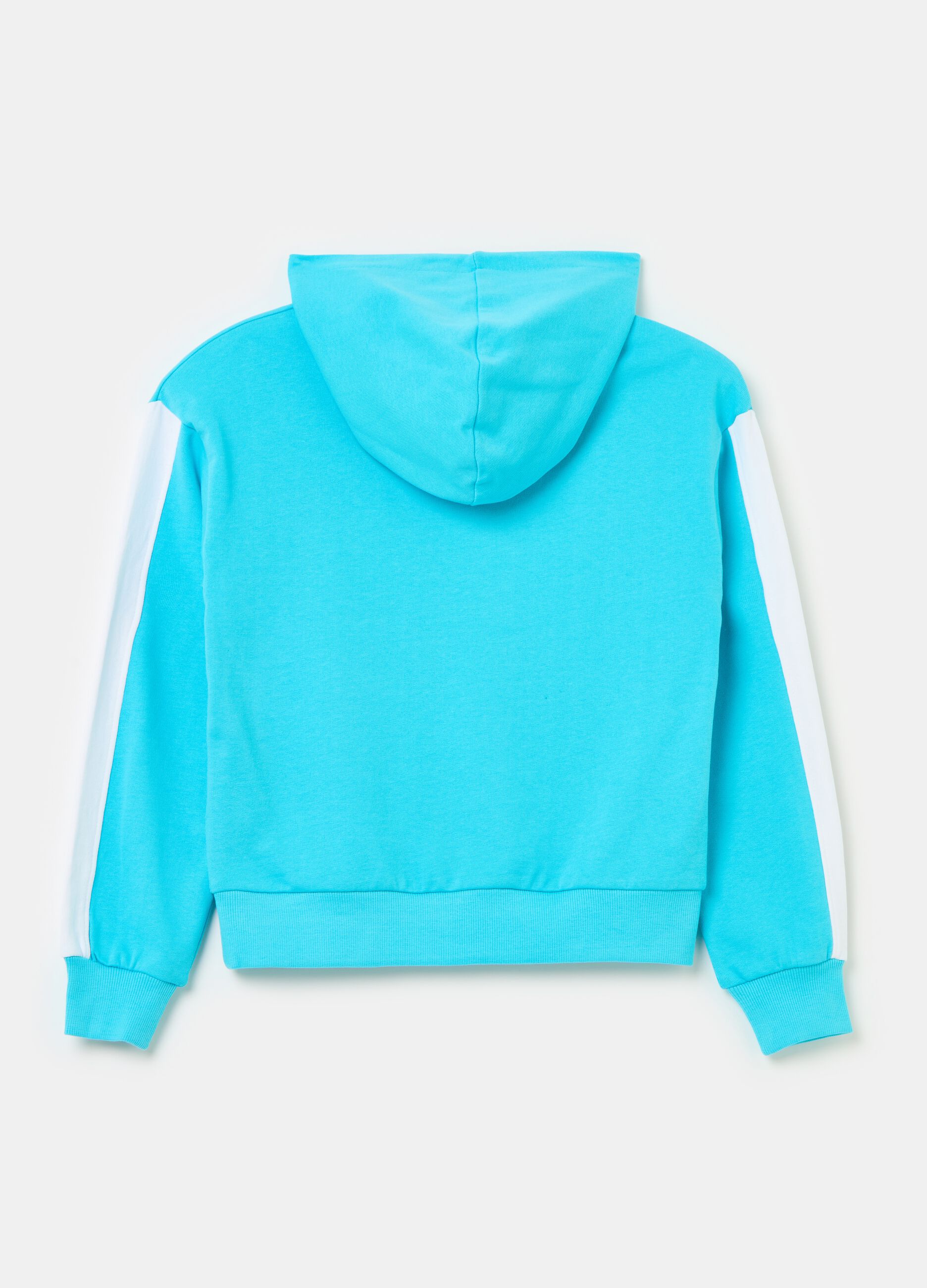 Sweatshirt with contrasting bands and logo print