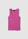 Pink stretch cotton regular fit tank top_4