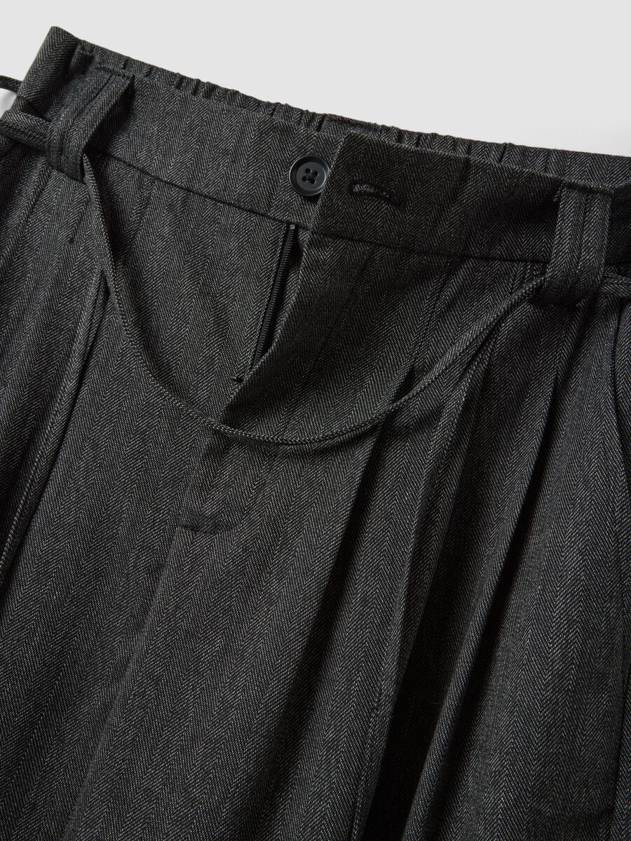 Grey wide-leg trousers in stretch viscose_1
