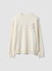 Sand viscose-blend jumper with sequin embroidery, regular fit_4