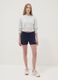 Girls&rsquo; blue pure cotton shorts with elasticated waistband_0