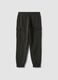 Grey cotton-blend cargo joggers with drawstring, regular fit_2