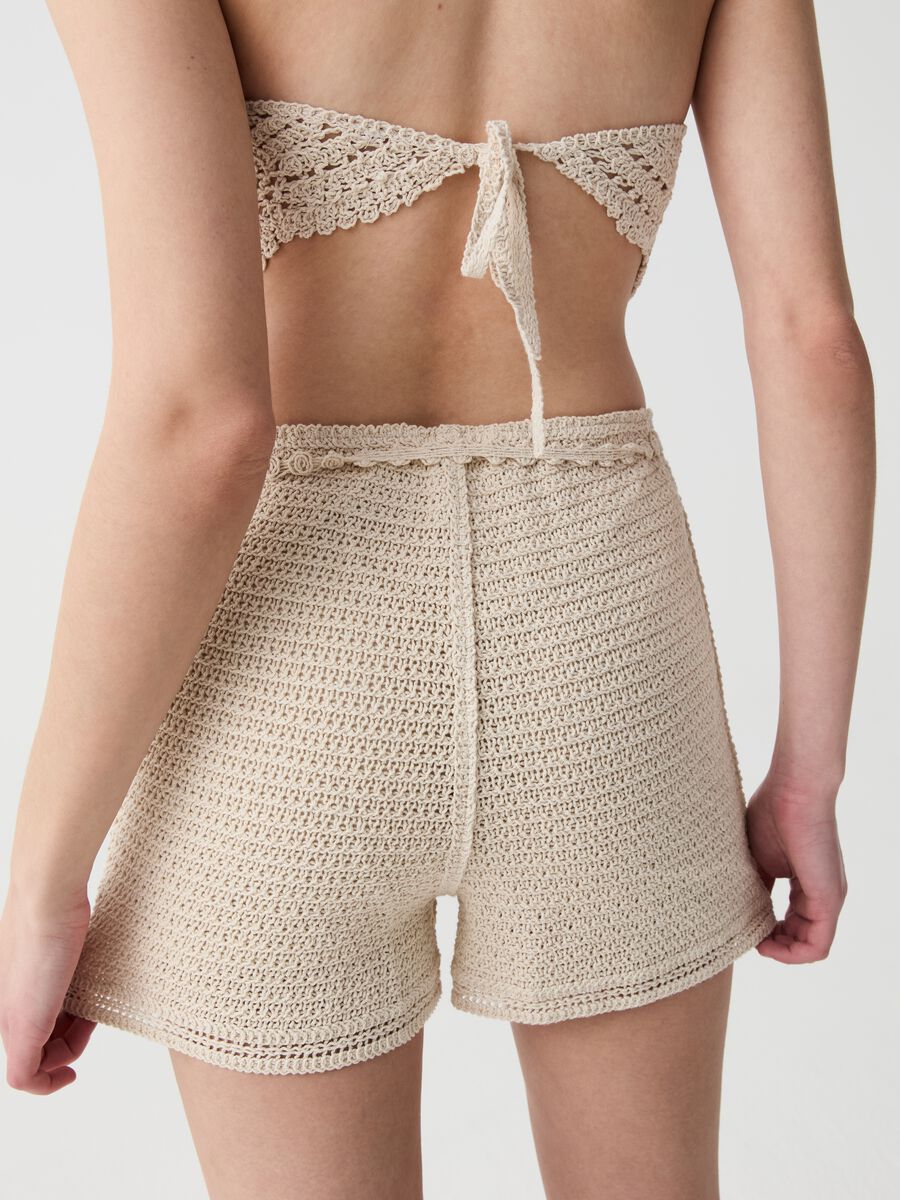 Crochet shorts with drawstring_1
