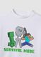 Completo bianco e verde in puro cotone con t-shirt e shorts per bambino over fit_2