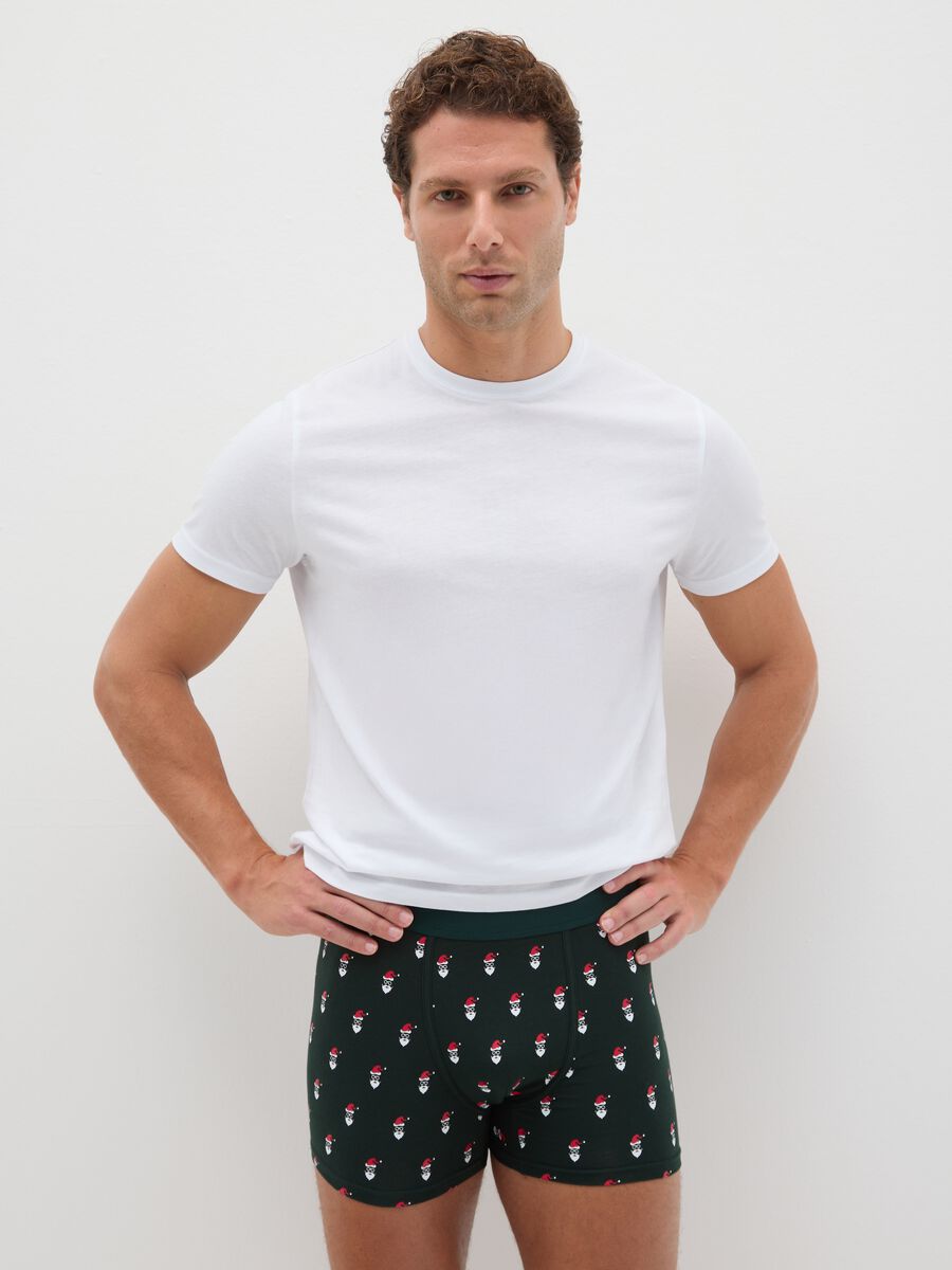 Multicolour Christmas boxer twin pack in stretch cotton regular fit_0