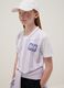 Purple striped short-sleeve T-shirt_0