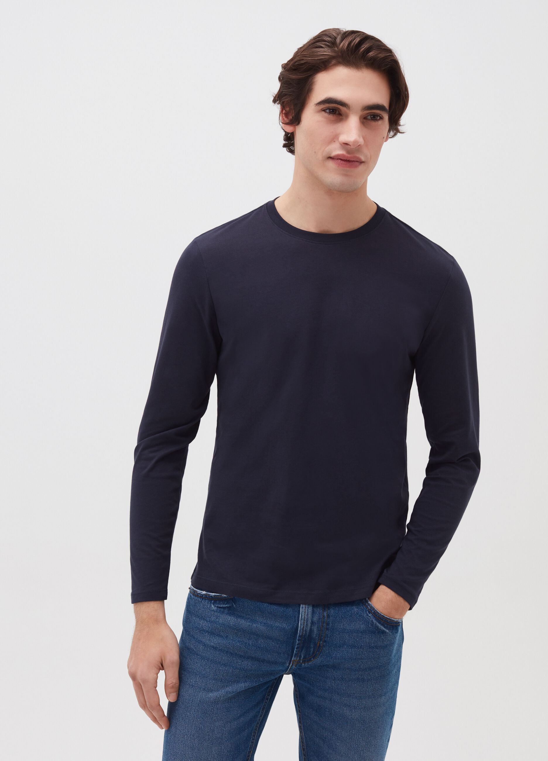 100% cotton T-shirt with long sleeves
