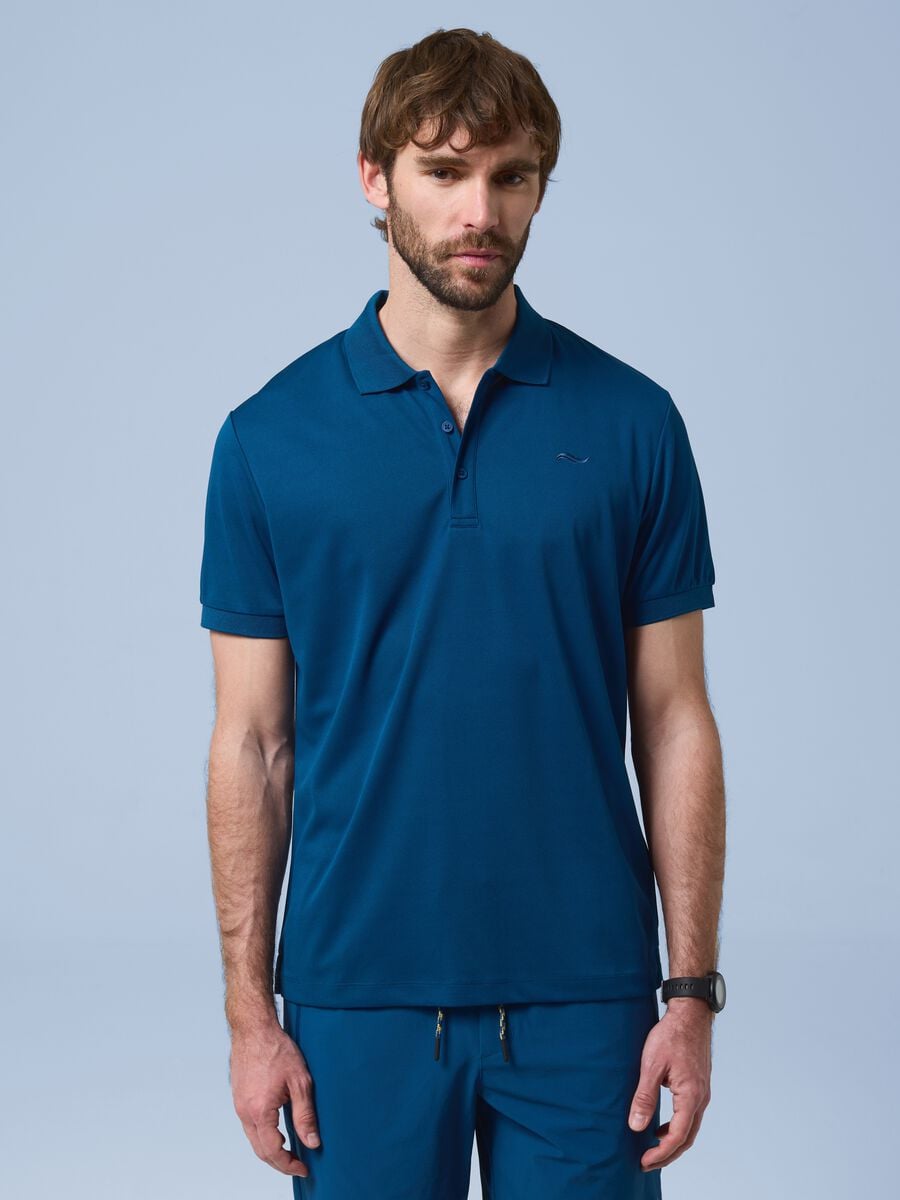 ALTAVIA SAILING blue polo shirt with classic breathable collar_1