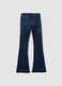 Slim Flare Dark Blue Washed Denim Jeans_6