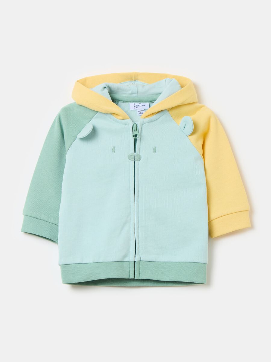 Organic cotton full-zip sweatshirt with hood_0