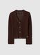 Cardigan marrone in puro cotone_4