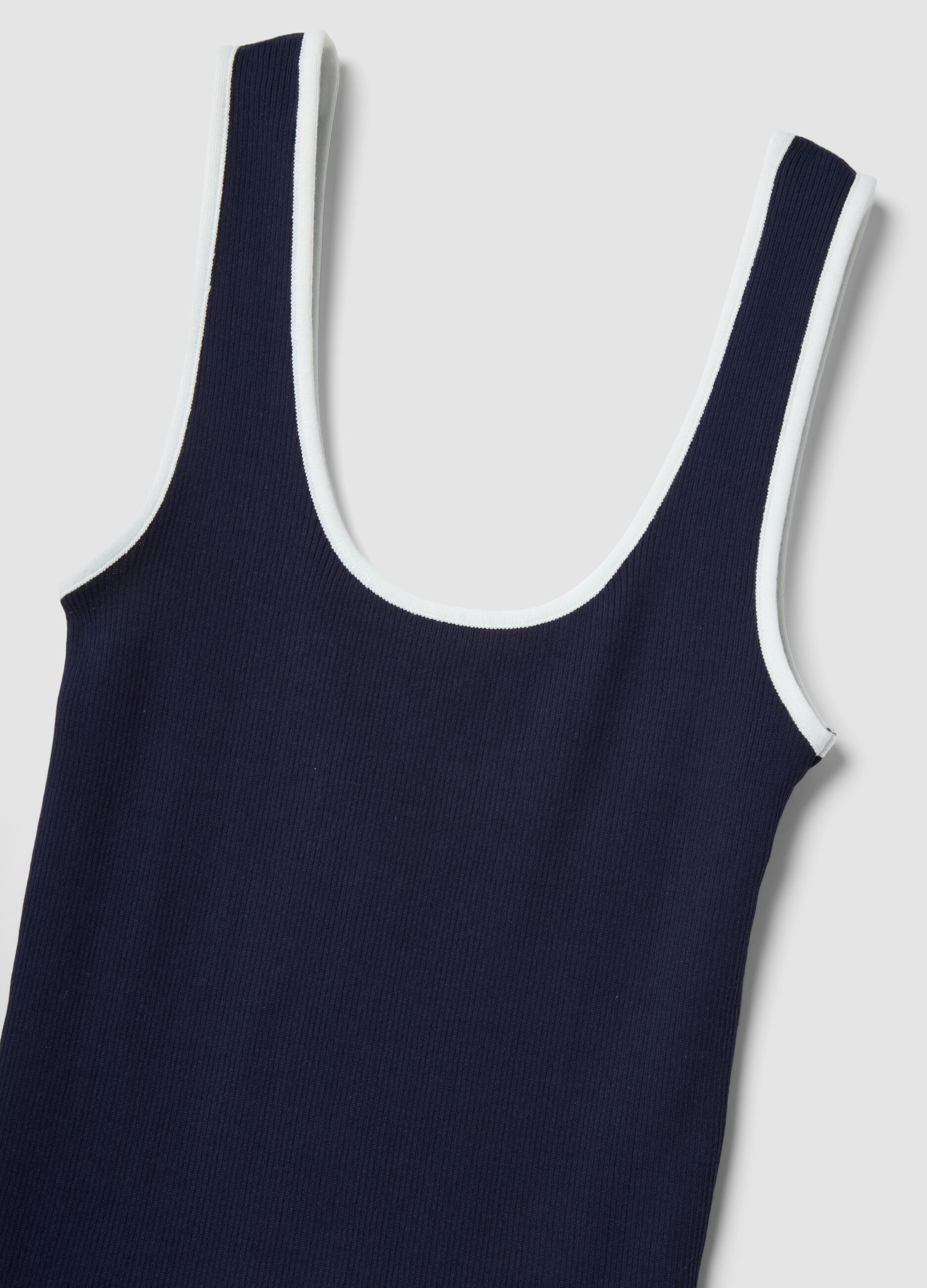 Blue pure cotton tank top