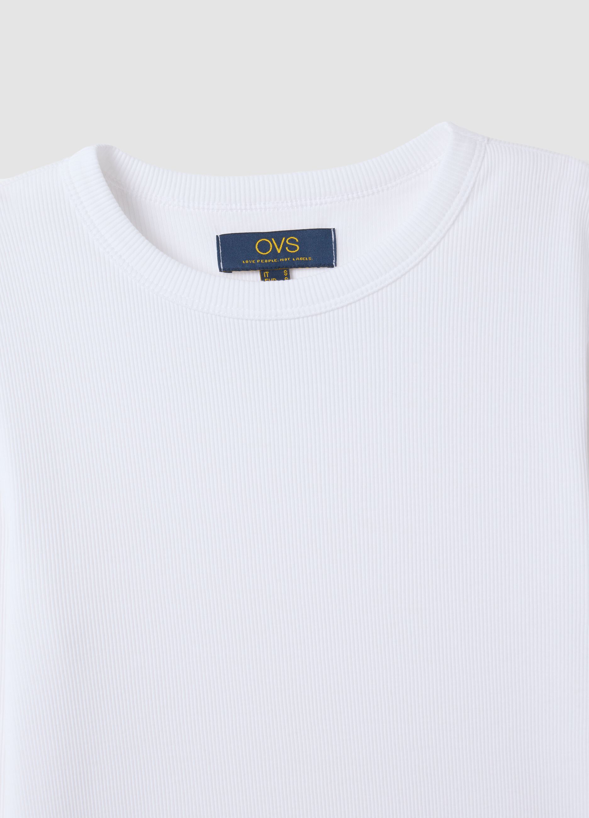 White long-sleeved pure cotton T-shirt
