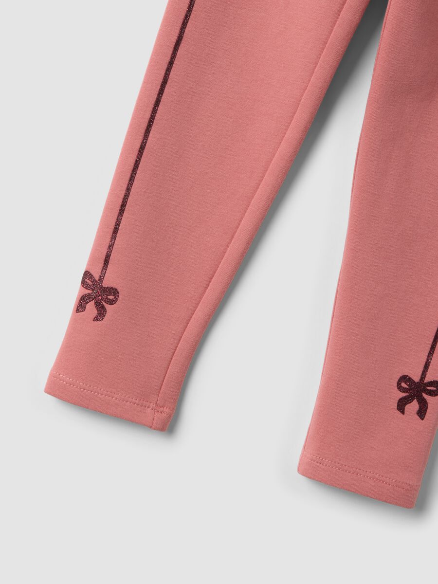 Pink skinny-fit stretch organic cotton leggings_2