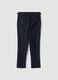 Navy blue pinstripe wool-blend regular-fit trousers_2