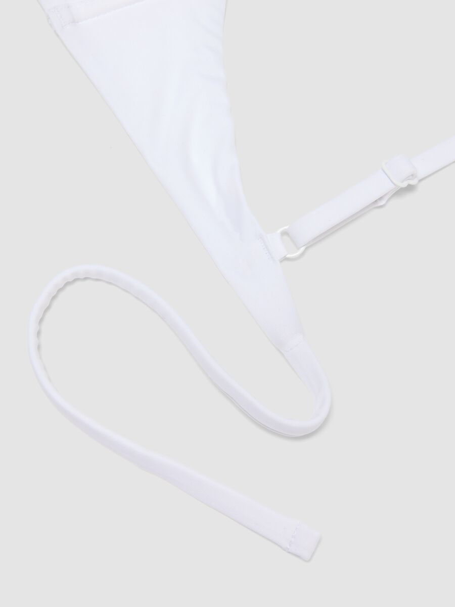 White triangle bikini top in stretch fabric_1
