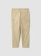 Beige slim-fit stretch cotton cargo trousers_2