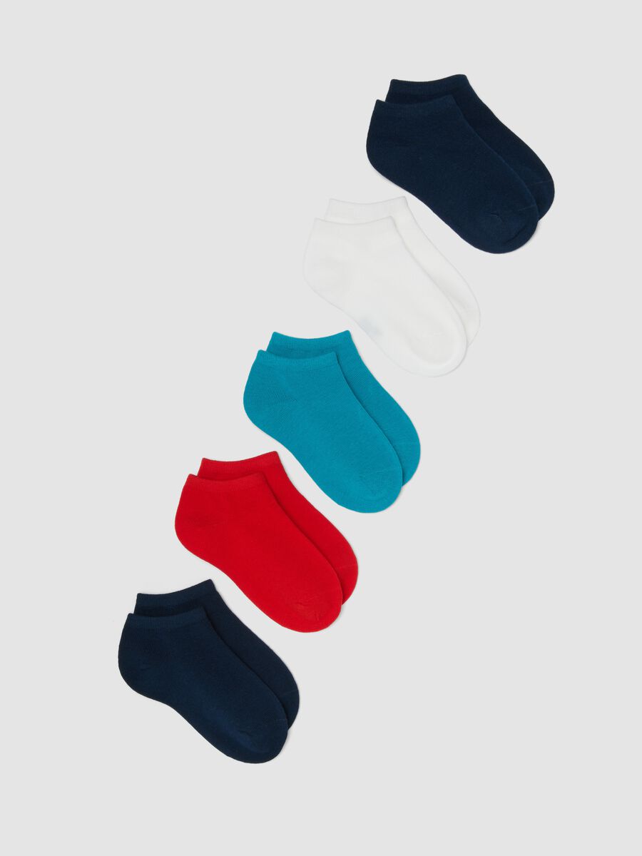 Kids&rsquo; multicolour stretch cotton-blend multipack socks_0