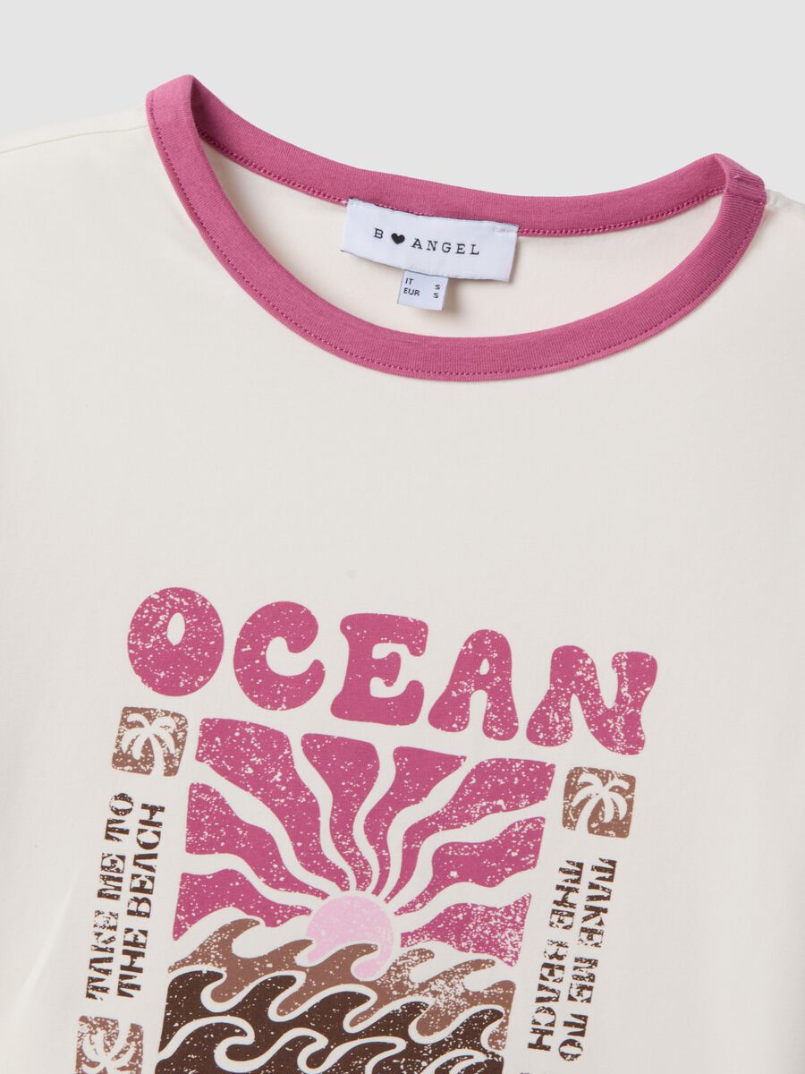 Wei&szlig;es Regular-Fit T-Shirt aus Stretch-Baumwolle mit Print_1