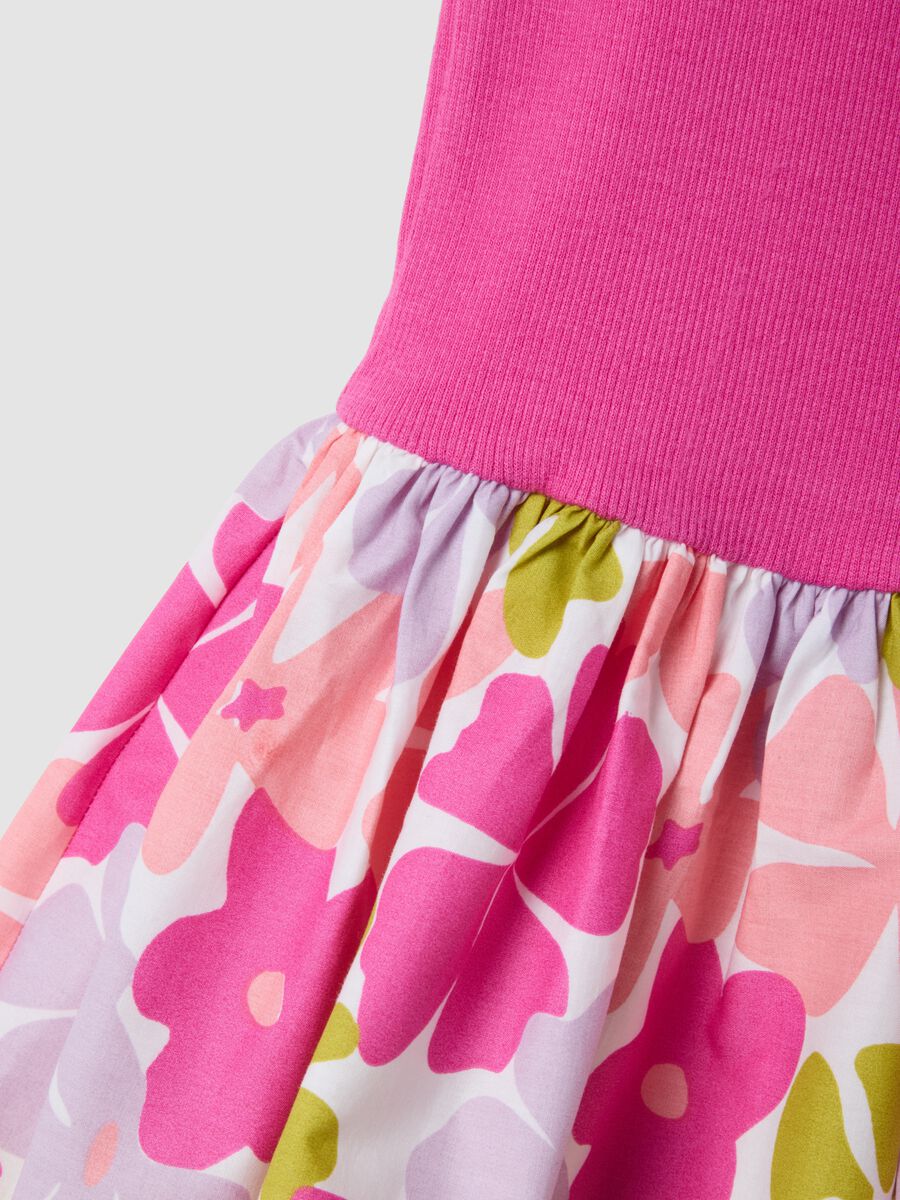 Pink sleeveless stretch cotton dress_3