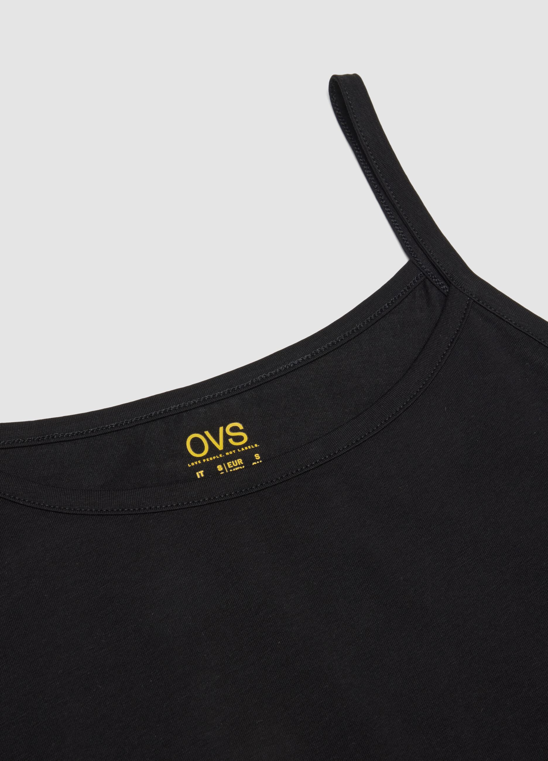 2-pack of multicolour organic stretch cotton camisoles with thin straps