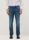 Blue stretchy skinny fit denim cotton jeans_1