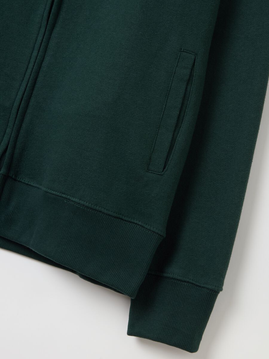 Fleece full-zip sweatshirt with high neck_5