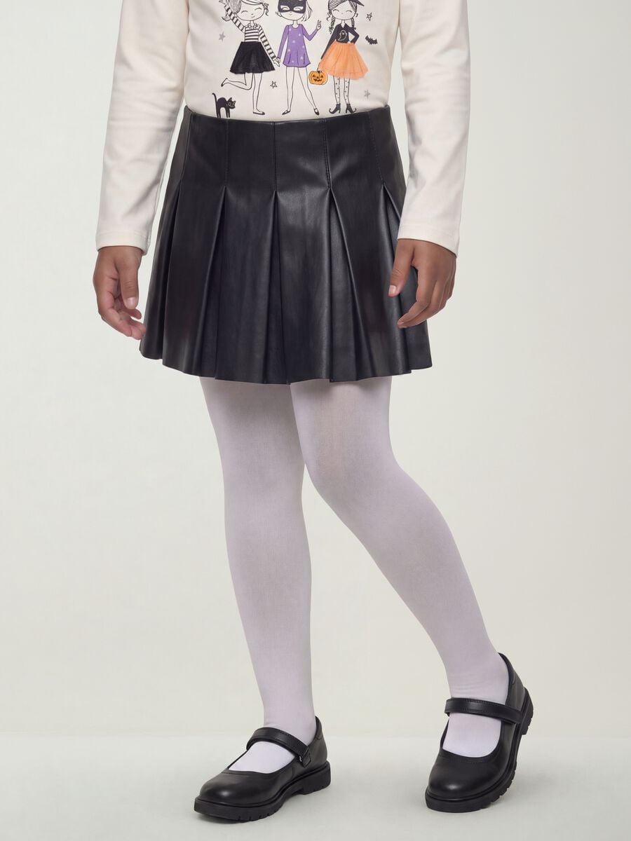 Shorts neri con pieghe_1
