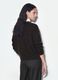 Cardigan castanho em l&atilde; el&aacute;stica com decote em V profundo, corte oversized_3