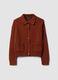 Cardigan rosso in puro cotone con bottoni regular fit_4