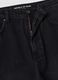 Black cotton denim wide-leg jeans_6