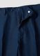 Schmale Business-Hose aus reinem blauem Leinen_5