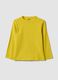 Gelbes Langarm-T-Shirt aus Bio-Baumwolle_0