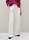 Wide-Leg White Denim Jeans in Cotton Blend _1