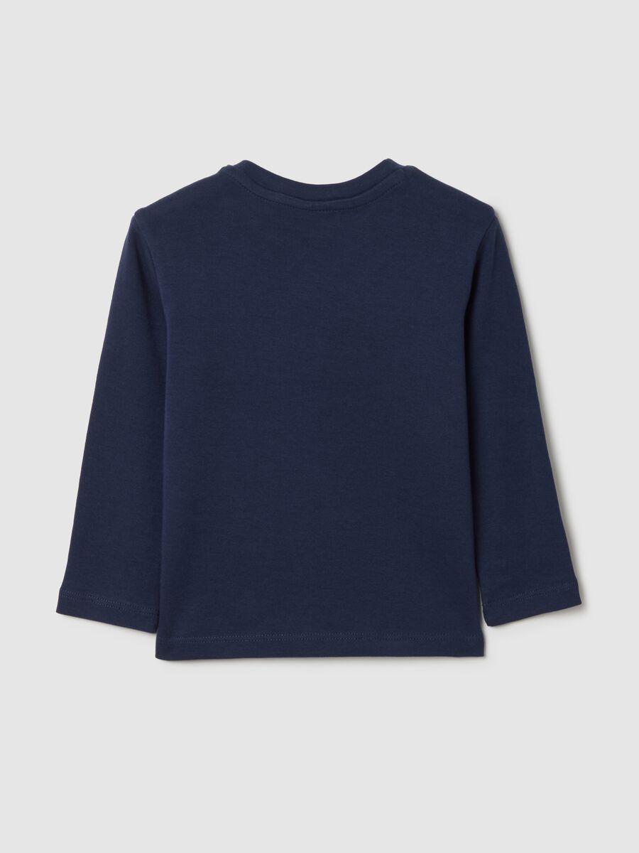 Long sleeve blue cotton shirt_1