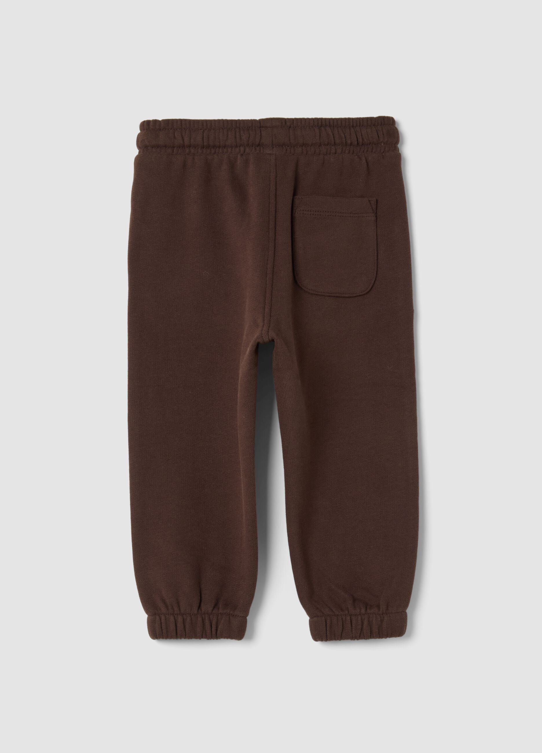 Pantaloni jogger marrone in puro cotone organico