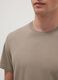 Beige T-shirt in pure cotton regular fit_3