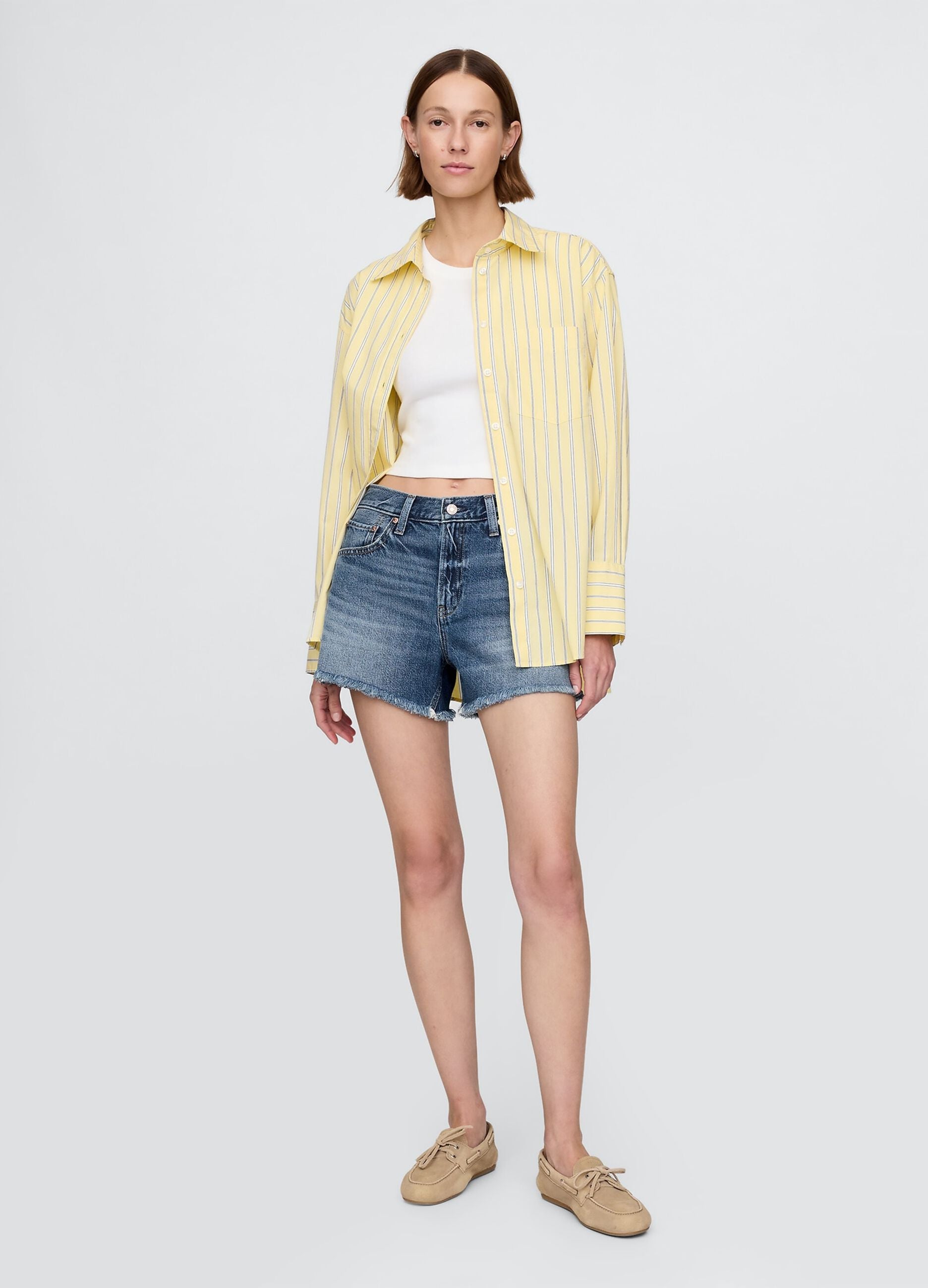 Blaue Denim-Shorts