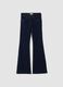 Jeans blu flare in cotone elasticizzato_5