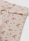 Beige Cotton Blend Floral Girl's Leggings_2